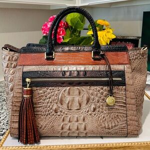 Brahmin Osprey Tri-Texture Anna Satchel